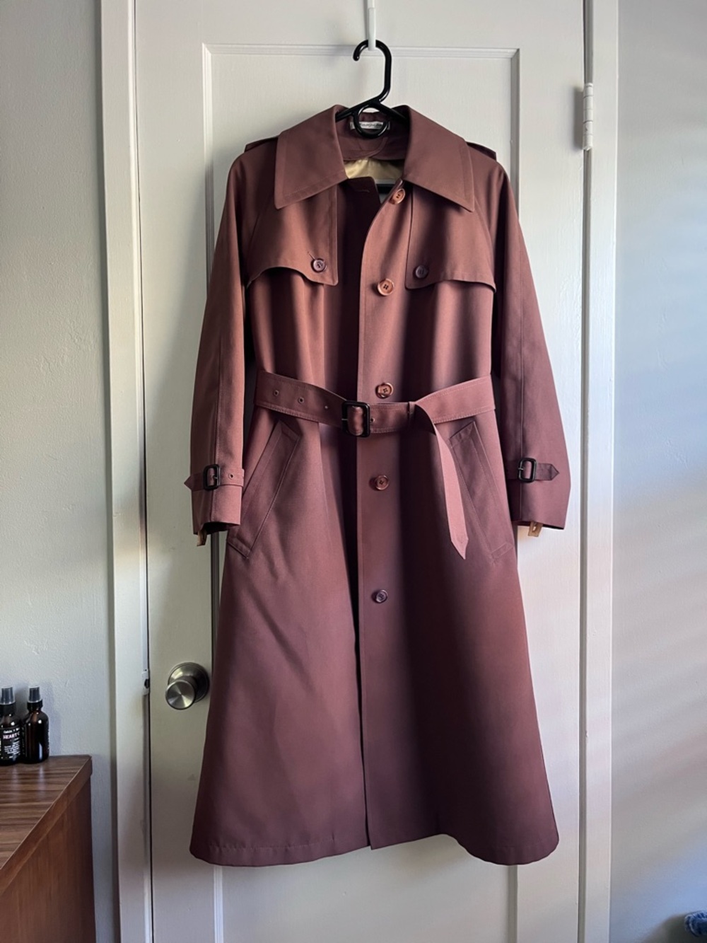 VTG Misty Harbor Car Coat Mauve Sz 10